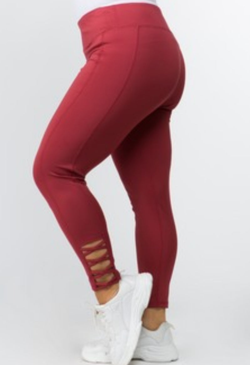 Lattice Capri Cutout Leggings - Plus – Excuse My Sweat